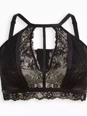 torrid Black Lace Strappy Bralette